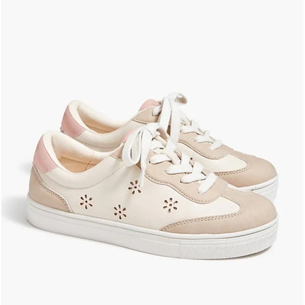 Crewcuts Perforated Flower Snecaker US Girl's 12 New